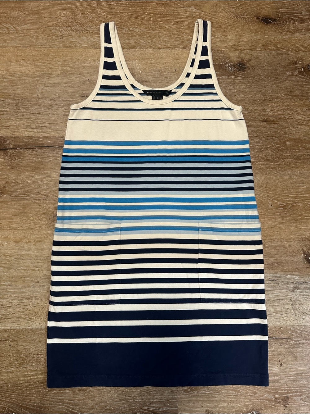 Marc by Marc Jacobs Tank Dress with Navy & Light Blue Stripes
